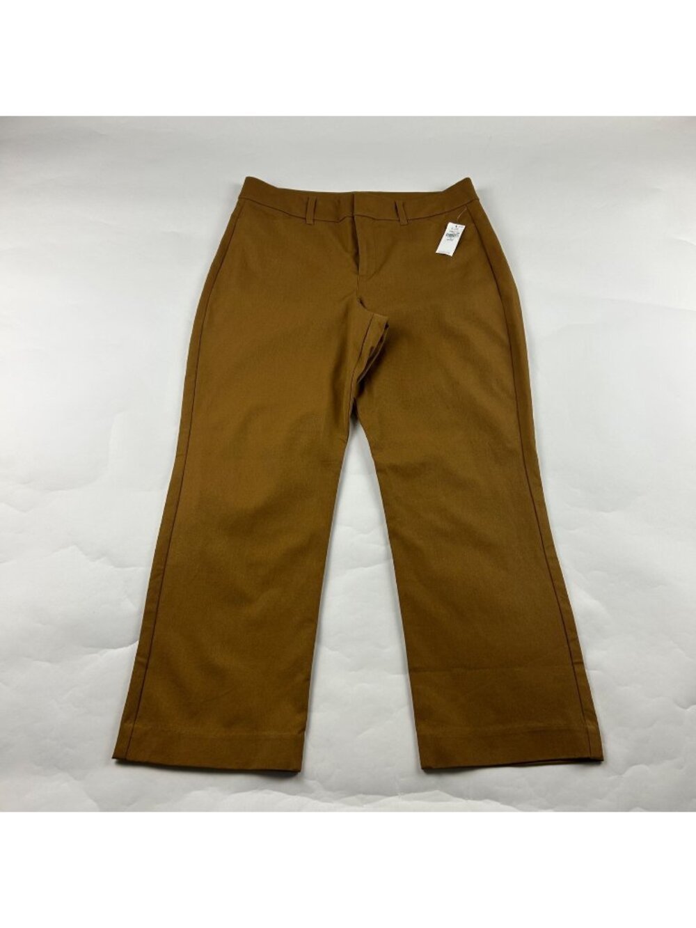 PETITE Old Navy Bourbon Stretch Canvas High Rise Straight Leg Pixie Pant 10P New